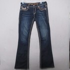 Rock Revival Denim Betty Jeans Embellished Pockets Bootcut Dark Wash Y2k Bling