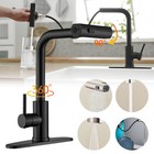 Waterfall Kitchen Sink Faucet Pull Out   Down Sprayer Mixer Tap Single Handle Us