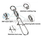 20 50pcs Fishing Snap Swivels Duo Lock Ball Bearing Swivel Snap Stainless Steel