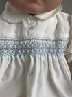 Vtg Baby Togs Dress Girls Sz 3 M White Smocked Dainty 90s  hand Embroidered 