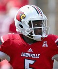 2013 Game Used Worn Teddy Bridgewater Louisville Cardinals Riddell Helmet  5