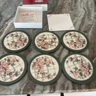Set Of Six Vintage Round Pimpernel Romantic Rose Drink Coasters