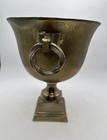 Chateau St  Lemoine Champagne Ice Bucket On Pedestal New Vntg Large Aluminum