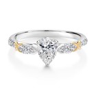 1 24 Cttw Lab Grown Diamond 925 Silver And 10k Yellow Gold Engagement Ring