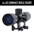 Pinty 4x32 Compact Rifle Scope Crosshair Mil Dot Optics Hunting Scope W  Mounts
