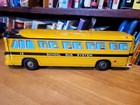 Very Nice Vintage 1950 s Or 60 s  Tin Litho Friction Yellow School Bus