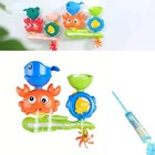 Baby Bath Toy Crab Water Wheel Shower Bathtub Suction Cup Water Play Set Kids