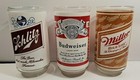 Vintage 1970s Milwaukee Beer Glass Trio - Schlitz  Pabst  Miller 12oz