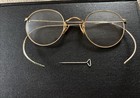 Antique 1920   s-30   s Wire Rim Glasses In Case-reading-unbranded-gold Tone W tool