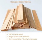 50pcs Natural Wooden Candle Wicks Kit - 5 1 X 0 5 Inch  Crackling Wicks With Sta
