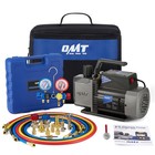 4cfm Omt Air Vacuum Pump Hvac Manifold Gauge Set Ac A c Refrigeration Kit Combo
