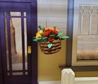 Dollhouse Flowers Hanging Basket Red And Yellow 1 12 Scale Miniature Garden