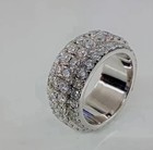 2ct Round Cut Lab Created Diamond Men s Wedding Band Ring 14k White Gold Plated