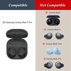 Ear Tips For Samsung Galaxy Buds 2 Pro  6 Pairs Silicone Replacement Black 