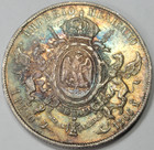 1866 Mexico Silver Peso Maximiliano Rainbow Toned Amazing Color   j834