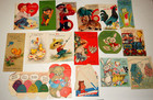Lot Of 32 Vtg Unique   Specialty Childs Assorted Greeting Cards  Mustache  Wheel