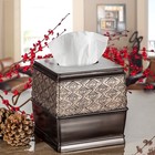 Dublin Brown Tissue Box Cover Square - Decorative Tissue Holder For Bathroom    