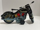 Xonex 1950 s Tin Toy Harley Davidson Motorcycle Replica Black Blue With Box
