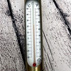 Brushed Brass Indoor outdoor Temp Thermometer Hearth   Hand Wall Mountable