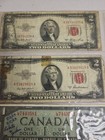 Us Two Dollar Bill Currency Lot Canada One Dollar Bill Bank Note Collection