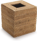 Rattan Tissue Box Cover Natural Woven Facial Napkin Holder Square  natural  5 5x