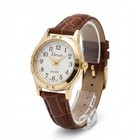 Vintage Details Quartz Women   s Watch Gold Tone Brown Croc Band Tested Working