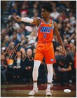 Shai Gilgeous Alexander Signed 11x14 Color Photo Orange Auto Jsa Coa Thunder