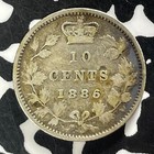 1886 Canada 10 Cents Lot t4840 Silver  Small  6 