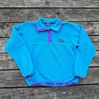 Patagonia Synchilla Snap-t Kids 9 10 Aquaberry Good Vintage Fleece Pullover Usa