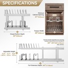 2-tier Kitchen Pull Out Cabinet Organizer For Pots  21w 22d  Silver