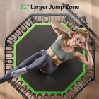 Bcan 51  Octagonal Rebounder Trampoline For Adults With Handle And Bungees