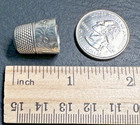 Antique Waite Thresher Sterling Silver Floral Thimble Size 7 H492