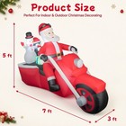 7ft Christmas Inflatable Santa Riding Motorcycle Lighted Blow Up Outdoor Decor