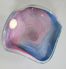 Crystal Clear Murano Coastal 8 Inch Bowl Wavy Rim