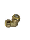 10 Pack  Xfitting 3 4  X 3 4  Push Fit Elbow Fittings - Lead Free Brass