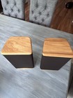 Advent Mini Speakers Pecan Hardwood All New Audio Caps New Woofers Total Rebuild
