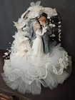 Vintage Coast Novelty Wedding Cake Topper First Dance Bride   Groom Porcelain