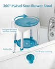 Dutyworks Shower Stool For Inside Shower Lightweight Compact Shower Chair For