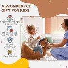 Qaba Baby Rocking Horse  Kids Ride-on With Sound  Wooden Base   Safety Belt For