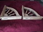 Vtg  Wood Corner Spindle Fan Bracket Corbels Victorian Style Nos  1996  7x7x1 5 