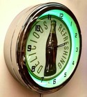 16  Drink Coca-cola Delicious And Refreshing Bottle Coke Sign Green Neon Clock 