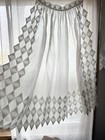 Antique Victorian Fancy Quilt Harlequin Pattern Linen Apron