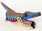 Mexico Arrazola Oaxaca Folk Art Wood Crocodile Iguana Alebrije Pedro Ramirez 16 