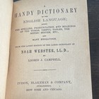 1877 Websters Handy Dictionary - Antique Book Ivison Blakeman Loomis Campbell