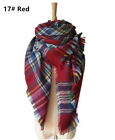 Women Warm Blanket Oversized Tartan Scarf Wrap Shawl Plaid Plush Scarf