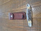 Vintage Schrade   127uh Lockblade Hunter Knife w leather Sheath  Usa