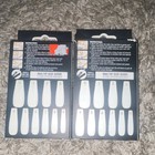 L a  Colors Long Coffin Nail Tips Kit 24pc W glue   File Pink white Glitter