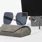 Oversized Retro Fashion Designer Rimless Square Sunglasses Women Vintage Style
