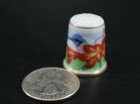 Haviland Thimble Limoges France Humming Birds Flowers  Sewing Porcelain