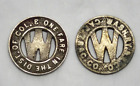 Vintage Lot Of 8 Transit Tokens 